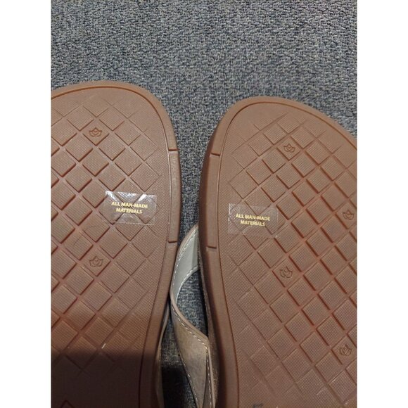 Spenco Newport Cheetah Metallic Orthotic Slip On Thong Sandal NWOT 12D Women - Picture 10 of 10